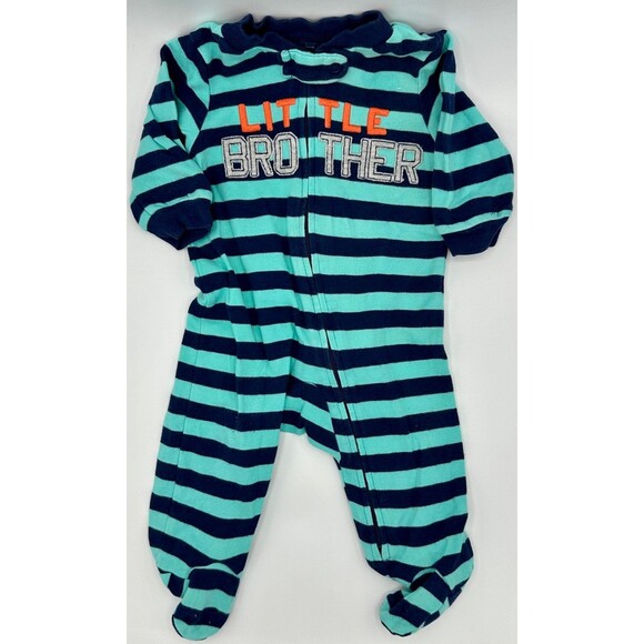 Just One You by Carter’s Little Brother Zip-Up Blue Teal Stripe (955) - Picture 1 of 3